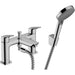 Hansgrohe Logis 2-Hole Rim Mounted Bath Mixer with Diverter Valve and Vernis Blend Hand Shower Vario - Unbeatable Bathrooms
