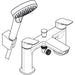 Hansgrohe Logis 2-Hole Rim Mounted Bath Mixer with Diverter Valve and Vernis Blend Hand Shower Vario - Unbeatable Bathrooms