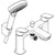 Hansgrohe Logis 2-Hole Rim Mounted Bath Mixer with Diverter Valve and Vernis Blend Hand Shower Vario - Unbeatable Bathrooms