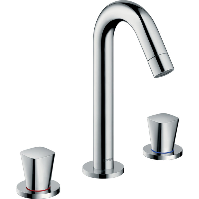 Hansgrohe Logis 3-Hole Basin Mixer 150 with Pop-Up Waste - Chrome - Unbeatable Bathrooms