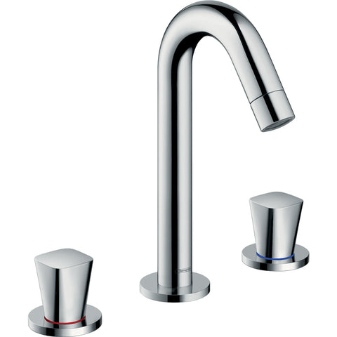 Hansgrohe Logis 3-Hole Basin Mixer 150 with Pop-Up Waste - Chrome - Unbeatable Bathrooms
