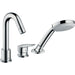 Hansgrohe Logis 3-Hole Rim-Mounted Single Lever Bath Mixer For Secuflex - Chrome - Unbeatable Bathrooms