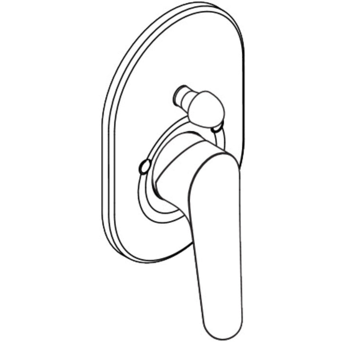 Hansgrohe Logis E Manual Bath Mixer Set For Concealed Installation - Chrome - Unbeatable Bathrooms
