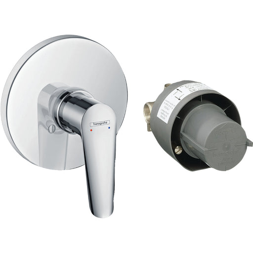 Hansgrohe Logis E Manual Shower Mixer Set For Concealed Installation - Chrome - Unbeatable Bathrooms