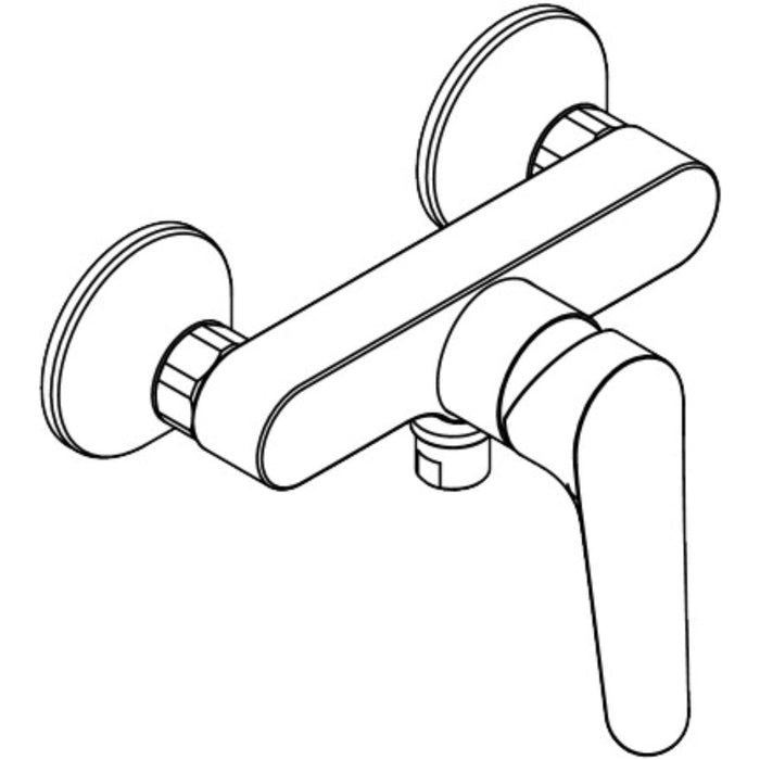 Hansgrohe Logis E Single Lever Manual Shower Mixer For Exposed Installation - Chrome - Unbeatable Bathrooms