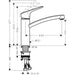Hansgrohe Logis M31 Single Lever Kitchen Mixer 160, Coolstart, Ecoselection, Single Spray Mode - Chrome - Unbeatable Bathrooms