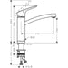 Hansgrohe Logis M31 Single Lever Kitchen Mixer 160 with Collapsible Body, Single Spray Mode - Chrome - Unbeatable Bathrooms