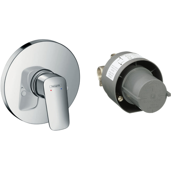 Hansgrohe Logis Manual Shower Mixer Set For Concealed Installation - Chrome - Unbeatable Bathrooms