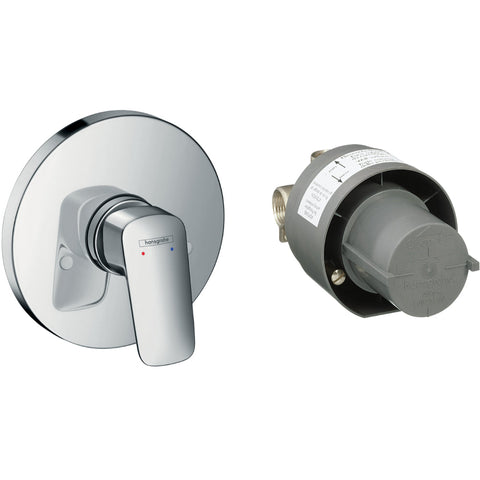 Hansgrohe Logis Manual Shower Mixer Set For Concealed Installation - Chrome - Unbeatable Bathrooms