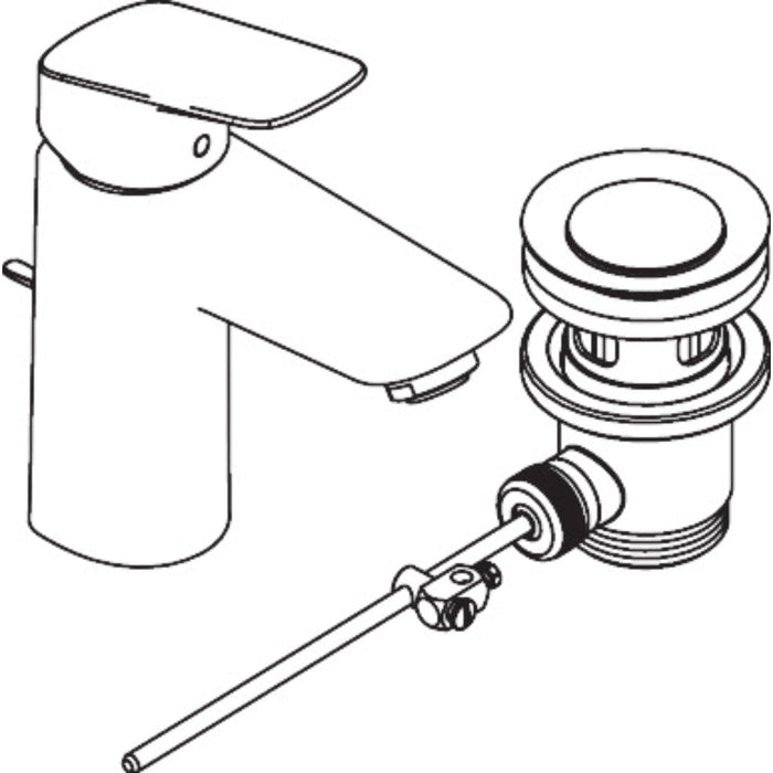 Hansgrohe Logis Single Lever Basin Mixer 100 Coolstart with Pop-Up Waste - Unbeatable Bathrooms