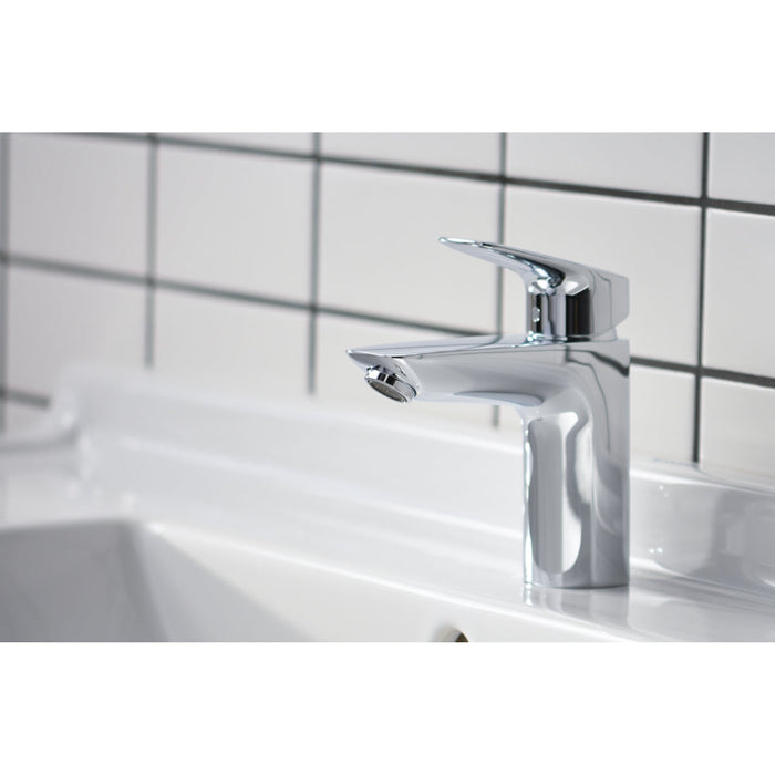 Hansgrohe Logis Single Lever Basin Mixer 100 with Pop-Up Waste - Chrome - Unbeatable Bathrooms