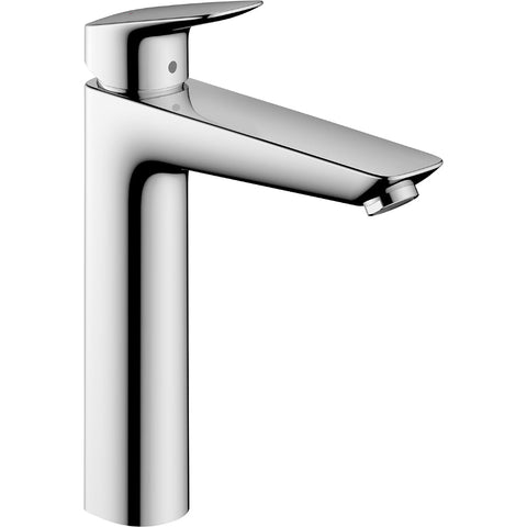 Hansgrohe Logis Single Lever Basin Mixer 190 with 2 Flow Rates and Pop-Up Waste - Chrome - Unbeatable Bathrooms
