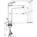 Hansgrohe Logis Single Lever Basin Mixer 190 with 2 Flow Rates and Pop-Up Waste - Chrome - Unbeatable Bathrooms