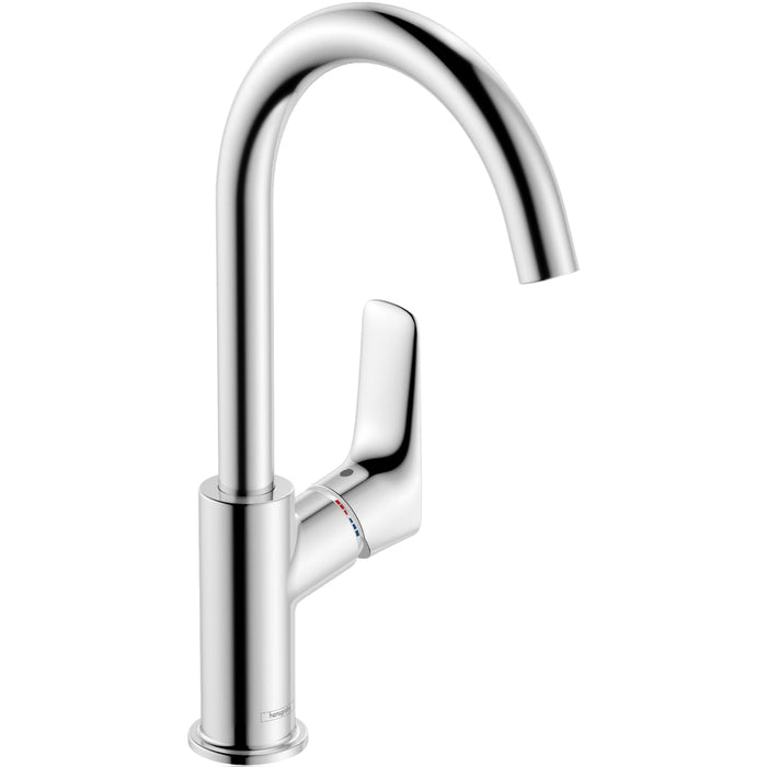 Hansgrohe Logis Single Lever Basin Mixer 210 with Swivel Spout and Pop-Up Waste - Unbeatable Bathrooms