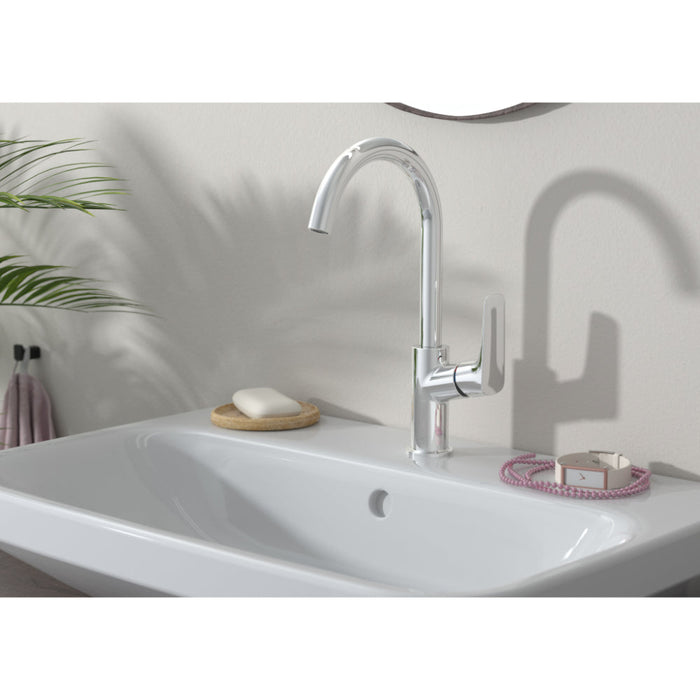 Hansgrohe Logis Single Lever Basin Mixer 210 with Swivel Spout and Pop-Up Waste - Unbeatable Bathrooms