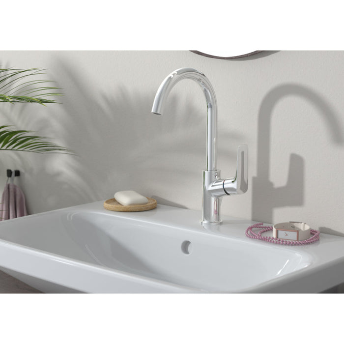Hansgrohe Logis Single Lever Basin Mixer 210 with Swivel Spout Without Waste - Unbeatable Bathrooms