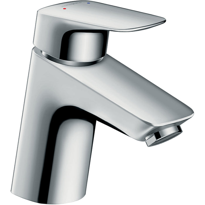 Hansgrohe Logis Single Lever Basin Mixer 70 For Vented Hot Water Cylinders with Push-Open Waste - Chrome - Unbeatable Bathrooms
