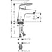 Hansgrohe Logis Single Lever Basin Mixer 70 Min. 0.2 Bar Without Waste - Chrome - Unbeatable Bathrooms