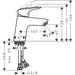 Hansgrohe Logis Single Lever Basin Mixer 70 with 2 Flow Rates Without Waste - Chrome - Unbeatable Bathrooms