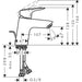 Hansgrohe Logis Single Lever Basin Mixer 70 with Pop-Up Waste with 2 Flow Rates - Chrome - Unbeatable Bathrooms