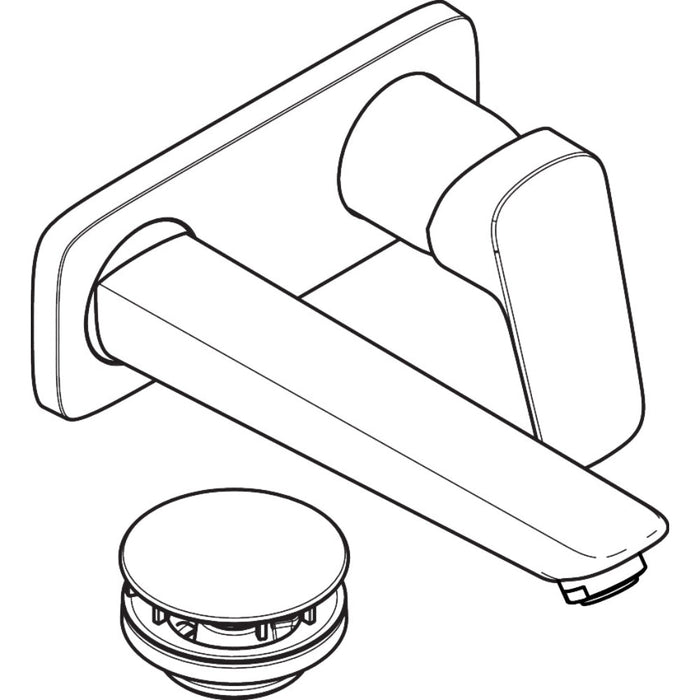 Hansgrohe Logis Single Lever Basin Mixer For Concealed Installation with Spout 19.5 cm - Unbeatable Bathrooms