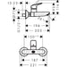 Hansgrohe Logis Single Lever Basin Mixer For Exposed Installation - Chrome - Unbeatable Bathrooms