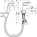 Hansgrohe Logis Single Lever Basin Mixer with Bidet Spray and Shower Hose 160 cm - Chrome - Unbeatable Bathrooms