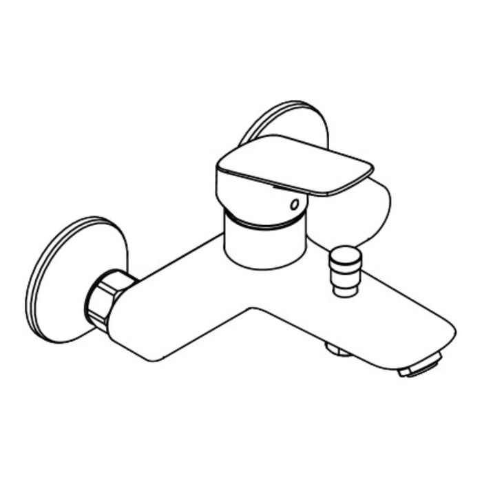 Hansgrohe Logis Single Lever Manual Bath Mixer For Exposed Installation with 2 Flow Rates - Chrome - Unbeatable Bathrooms