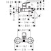 Hansgrohe Logis Single Lever Manual Bath Mixer For Exposed Installation with 2 Flow Rates - Chrome - Unbeatable Bathrooms