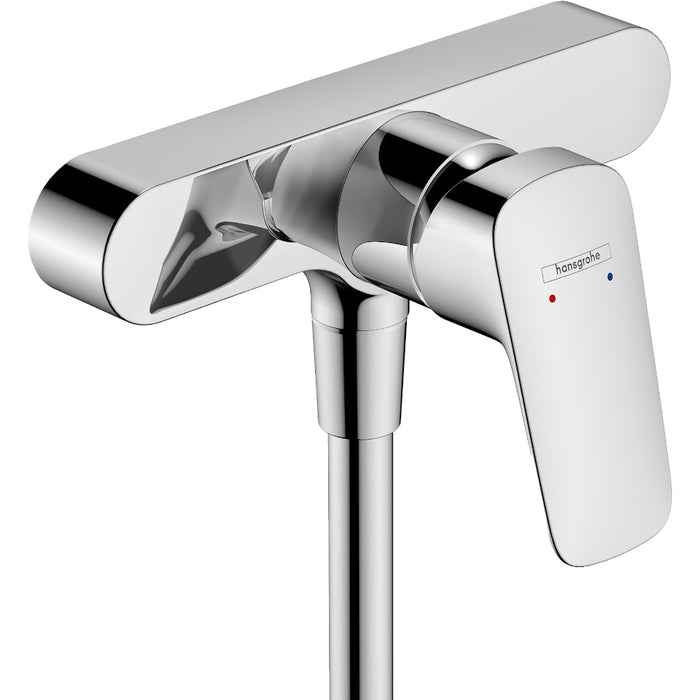 Hansgrohe Logis Single Lever Manual Shower Mixer For Exposed Installation with Centre Distance 15.3 cm - Chrome - Unbeatable Bathrooms