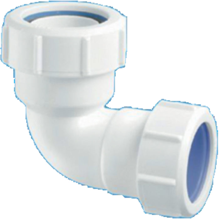 Hansgrohe Mcalpine MS4-Iso 90&deg; Multifit Bend 1&frac14; Inches X 32 mm to Connect Uk Waste Pipe to European Dimensions - Unbeatable Bathrooms