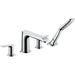Hansgrohe Metris 4-Hole Rim-Mounted Bath Mixer - Chrome - Unbeatable Bathrooms