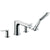 Hansgrohe Metris 4-Hole Rim-Mounted Bath Mixer - Chrome - Unbeatable Bathrooms