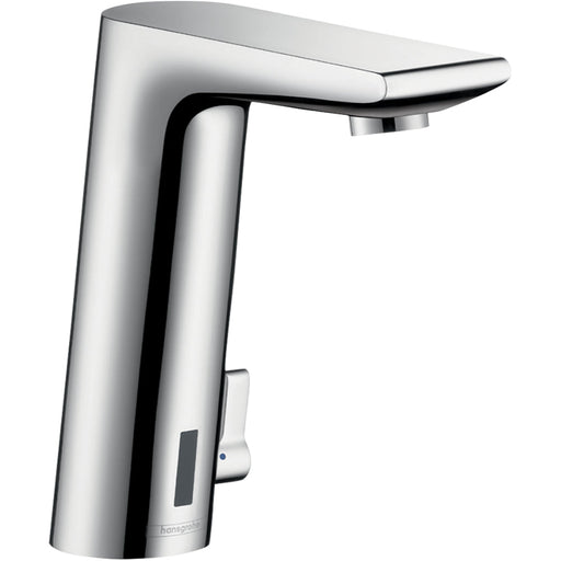 Hansgrohe Metris S Electronic Basin Mixer with Temperature Control and Battery-Operated - Chrome - Unbeatable Bathrooms