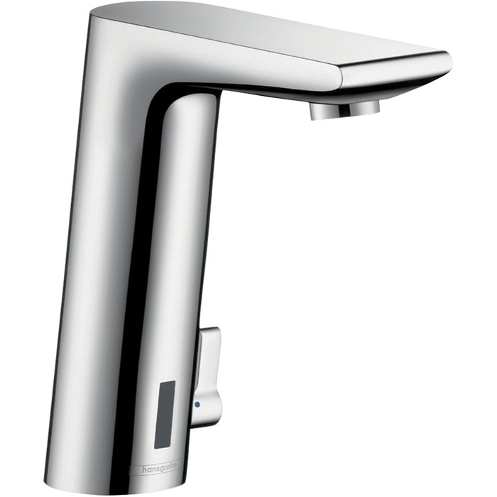 Hansgrohe Metris S Electronic Basin Mixer with Temperature Control and Battery-Operated - Chrome - Unbeatable Bathrooms