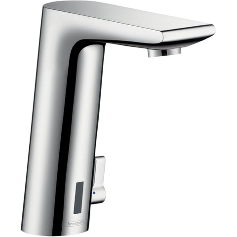 Hansgrohe Metris S Electronic Basin Mixer with Temperature Control and Mains Connection 230 V - Chrome - Unbeatable Bathrooms