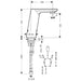 Hansgrohe Metris S Electronic Basin Mixer with Temperature Control and Mains Connection 230 V - Chrome - Unbeatable Bathrooms