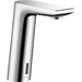 Hansgrohe Metris S Electronic Basin Mixer with Temperature Pre-Adjustment and Battery Operated - Chrome - Unbeatable Bathrooms