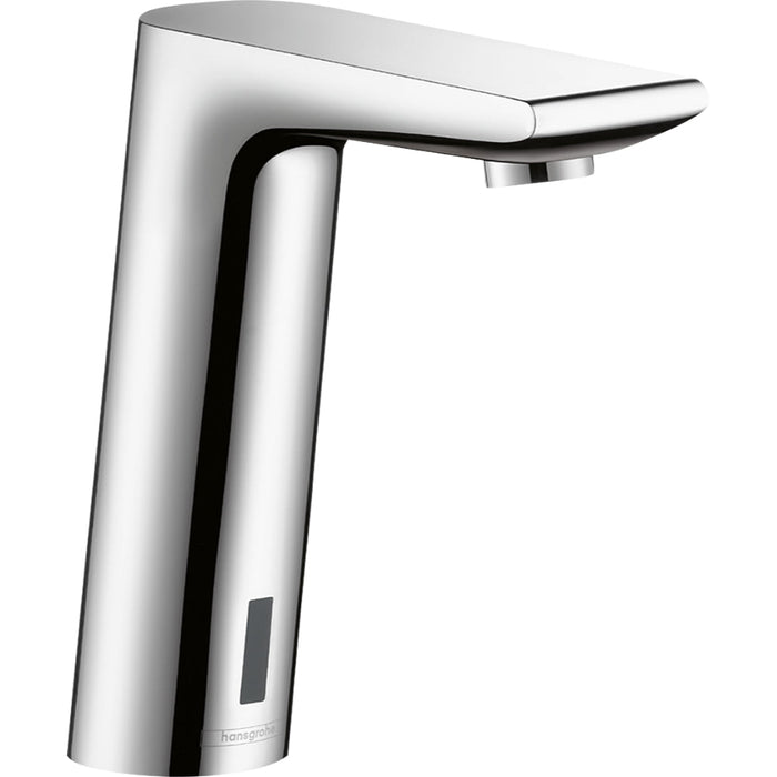 Hansgrohe Metris S Electronic Basin Mixer with Temperature Pre-Adjustment and Mains Connections 230 V - Chrome - Unbeatable Bathrooms