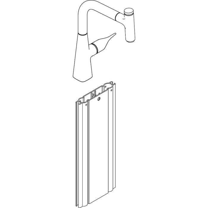 Hansgrohe Metris Select M71 Single Lever Kitchen Mixer 240 with Pull-Out Spray and Sbox, 2 Spray Modes - Unbeatable Bathrooms