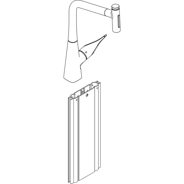 Hansgrohe Metris Select M71 Single Lever Kitchen Mixer 320 with Pull-Out Spray and Sbox, 2 Spray Modes - Unbeatable Bathrooms