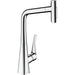 Hansgrohe Metris Select M71 Single Lever Kitchen Mixer with Pull-Out Spray - 73820000 - Unbeatable Bathrooms