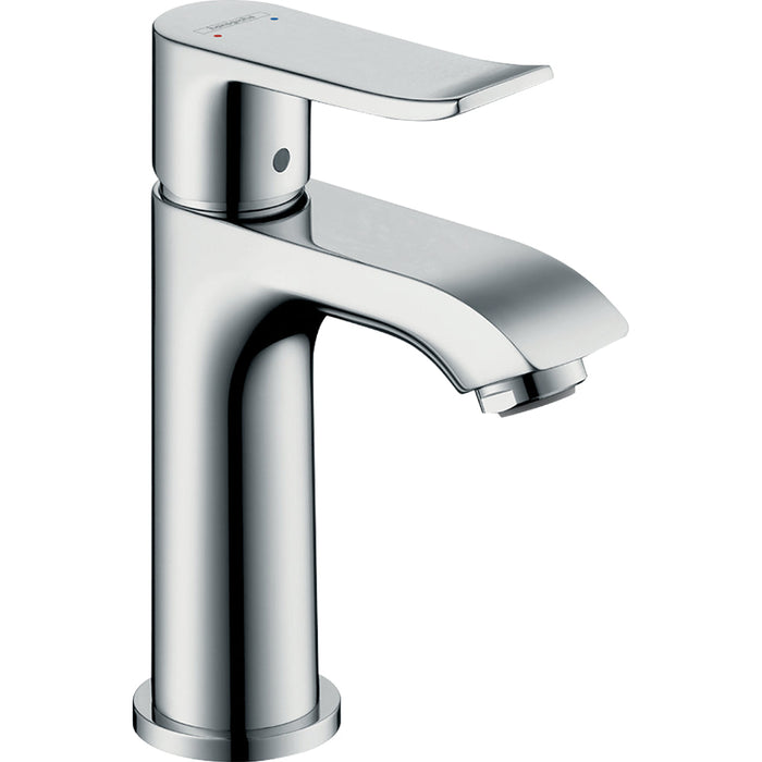 Hansgrohe Metris Single Lever Basin Mixer 100 For Handrinse Basins with Pop-Up Waste Set - Chrome - Unbeatable Bathrooms