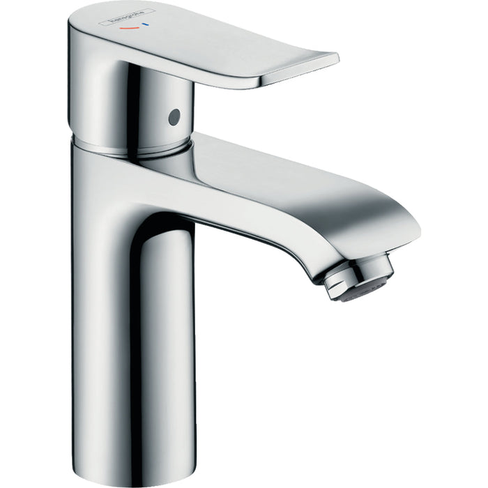 Hansgrohe Metris Single Lever Basin Mixer 110 Coolstart with Pop-Up Waste - Chrome - Unbeatable Bathrooms
