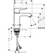 Hansgrohe Metris Single Lever Basin Mixer 110 Lowflow 3.5 L/M Without Waste - Chrome - Unbeatable Bathrooms