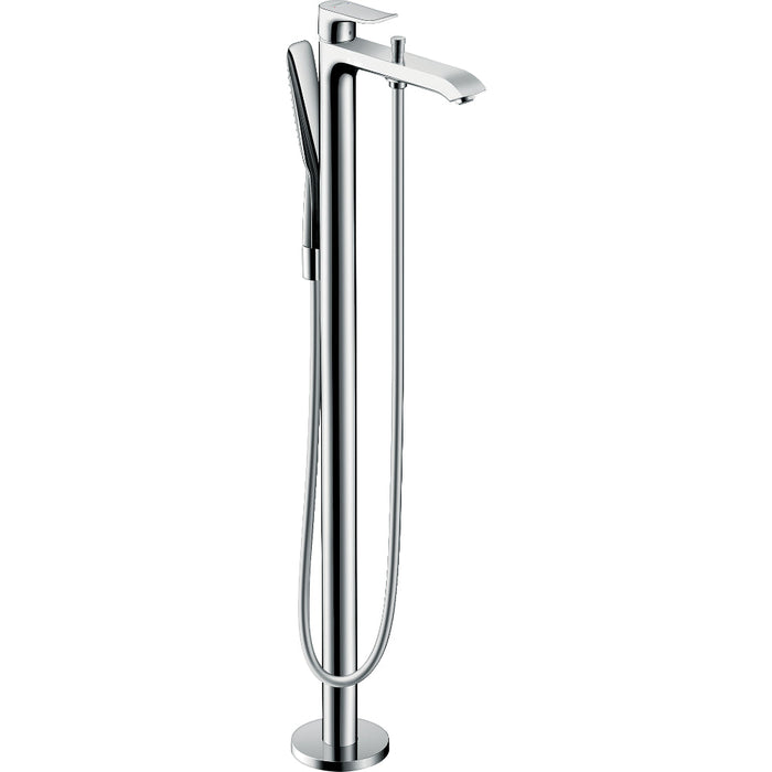 Hansgrohe Metris Single Lever Bath Mixer Floor Standing - Chrome - Unbeatable Bathrooms