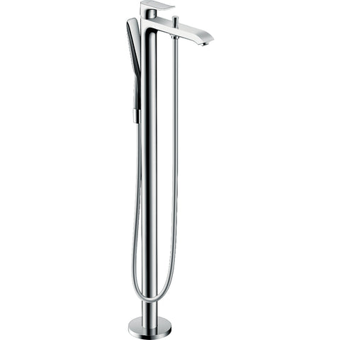 Hansgrohe Metris Single Lever Bath Mixer Floor Standing - Chrome - Unbeatable Bathrooms