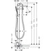 Hansgrohe Metris Single Lever Bath Mixer Floor Standing - Chrome - Unbeatable Bathrooms