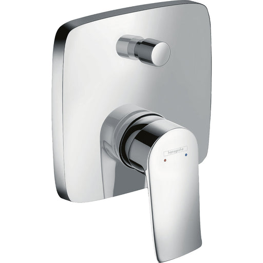 Hansgrohe Metris Single Lever Manual Bath Mixer Soft Cube For Concealed Installation with Integrated Backflow Prevention - Chrome - Unbeatable Bathrooms
