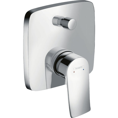 Hansgrohe Metris Single Lever Manual Bath Mixer Soft Cube For Concealed Installation with Integrated Backflow Prevention - Chrome - Unbeatable Bathrooms